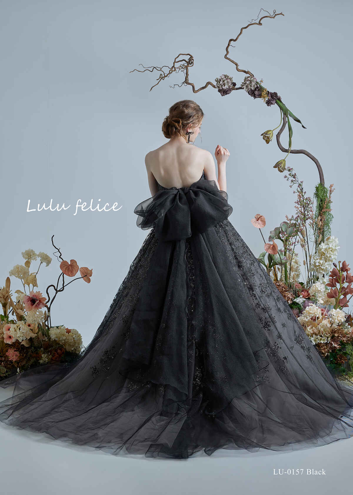 ブラックフレアリュクスドレス Lulu feliceールル・フェリーチェー｜LU-0157 Black｜カラー